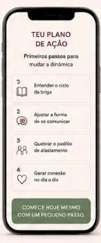 Tela do plano de ação: primeiros passos para mudar a dinâmica